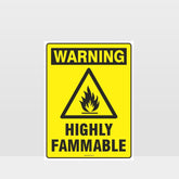 Customized Hazard Signs,Warning Highly Flammable Sign